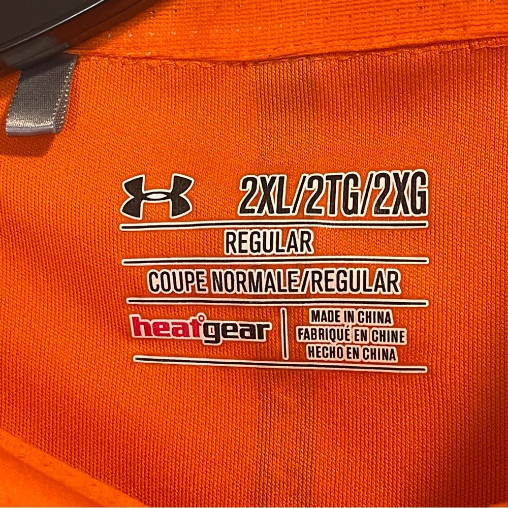 Under Armour Orange Performance Heatgear Polo Shirt - Picture 6 of 6